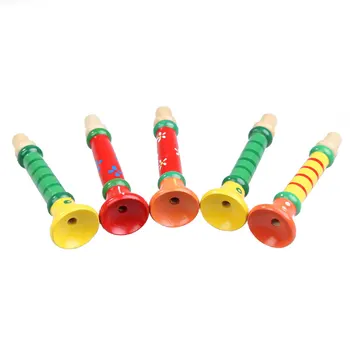 Otrok trobenta pisane lesene instrument Montessori igrača darilo