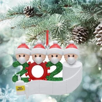 2020 Božično zabavo Dekoracijo Darilo Družine DIY lastnoročni ime masko snjegović Božič obesek visi drevo Božič Dekor