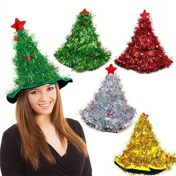 4 Kos Božično Drevo Klobuk na Glavo Božič Božič Stranka Santa Fancy Oblačenja Noša Klobuk Počitnice Okraski Pokrivala