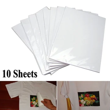 VROČE 10 Kos Tkanine, Papir, Nalepke za Prenos Toplote za T-shirt Light Color Oblačila Domov TI99
