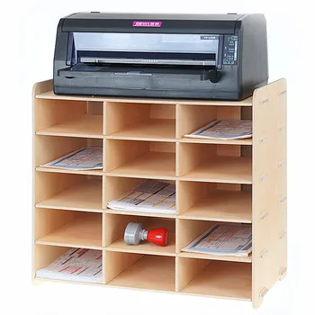 1pcs ustvarjalne obrtnik lesa namizja za shranjevanje tri vrstice A5A3 datotek tiskalnika nosilec B093