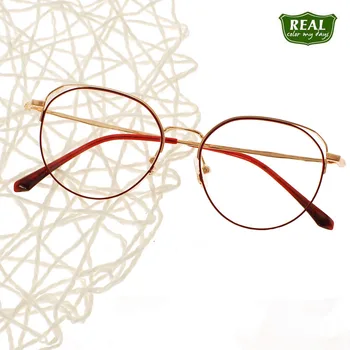 Ročno klasičnih kovinskih ženske optični okvir cateye očala za branje steklo okvir
