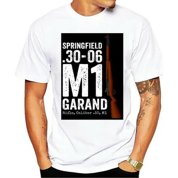 2021 Prosti čas, Moda bombaž O-vratu T-shirt poletje puška osebnost M1 Garand Natisnjeni Fantje Vrh Zgornji del Moški