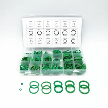 279PCS zelena O-obroč iz zelene visoko temperaturo silikonsko tesnilo O-ring seal Dingqing gumijasto tesnilo z plastična škatla za shranjevanje
