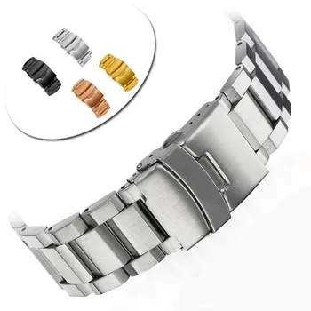 Iz nerjavečega Jekla Watch Band Watchband Zapestje Traku Za Samsung Prestavi S3 Manšeta Zapestnica Zložljiva Zaponka Z Varnostnimi 22 mm
