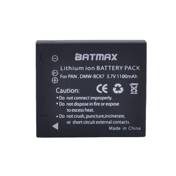 Batmax 2Pcs DMW-BCK7 NOK-YN101G BCK7 Baterija + Polnilec za Panasonic Lumix DMC-FS28 DMCFH2 DMC FH4 FH5 FH6 FH25 FH27 5OP FT30