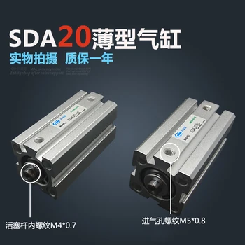 SDA20*15 Brezplačna dostava 20 mm Premerom 15 mm Hoda Kompakten Jeklenke SDA20X15 Dual Action Zraka Pnevmatski Cilinder