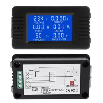 AC 100A 6in1 Digital Power Energy Monitor Napetosti tok KWh Watt Meter AC 80~260V 110V 220V s Split CT U1JB