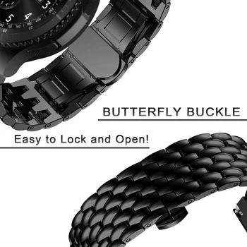 Nerjaveče Jeklo, Kovinski manžeta za Samsung Galaxy Watch 3 45 mm Trakovi Zapestnica za Samsung Galaxy Watch 3/46mm Trak Watchband