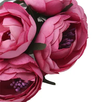 6pcs/Set Umetne Svile Mini Rose Bud Poroko Scene Postavitev Cvet Steno Proizvodnja Gradiva Zapestje Cvet Proizvodnje