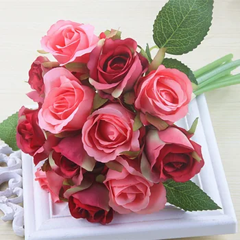 New Vroče Simulacije Umetne Rože Ponaredek Rose Fotografija Dekoracijo Šopek za Poroko Doma SMR88