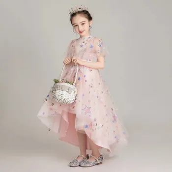 2019 Poletje Luksuzni Model Kažejo Modni Brvi Otrok Komunikacije Princesa Košat Rep Obleko Dekle Otroka Elegantno Rojstni Dan, Počitnice Obleko