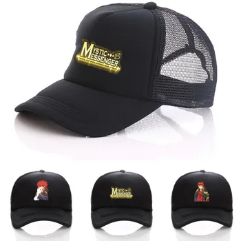 Igre Mystic Messenger klobuk 707 Jumin Zen Polno črno kapo za zaščito pred soncem ženske moški Nastavljiv Baseball skp