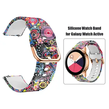 Tiskanje Silikonski Hitro Sprostitev Trak Manšeta Prilagodljiv, Enostaven za Namestitev in Razstavljajte za Samsung Galaxy Watch Aktivno
