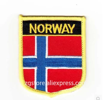 Vroče Prodajo ! Vezenje Obliži Nacionalno zastavo, Grb Obliži Norveško Zastavo Železa na 7X6CM NGQ1144