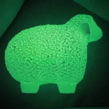 3D Tiskanje Lučka Ovce Ponoči Svetloba, možnost zatemnitve Touch&Daljinski upravljalnik 16 barva, USB, Napolniti z Lesenimi Nosilec Ustvarjalno Darilo