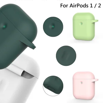Silikonsko Ohišje za AirPods 1 2 Zaščitne Slušalke Primeru Slušalke Primerih Zaščitnih Za Apple Airpods 2/1 Pokrov