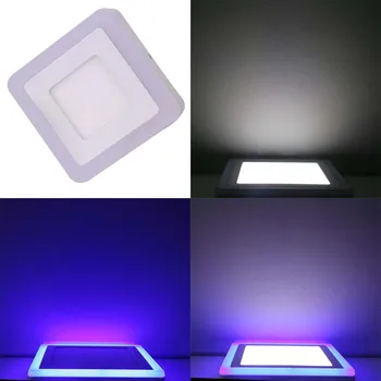 Površina vgrajena LED stropna luč, 6W 9W 16W 24W okrogle in kvadratne površine lahko spremenite barvo LED panel svetlobe, ki se uporablja za fami