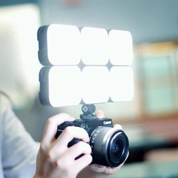Ulanzi Vijim VL-100C Mehko LED Vlog Lahka, Nastavljiva Na Fotoaparat Fill Light 2500K-6500K možnost zatemnitve Svetlobe v Živo Youtube Lučka Lučka