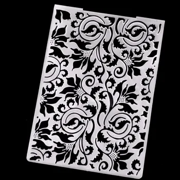 (5.8 x 4.1 palec) Roža Cveti Reliefi Mape DIY Scrapbooking Papir reliefi predlogo Kartico, ki opravlja dobave