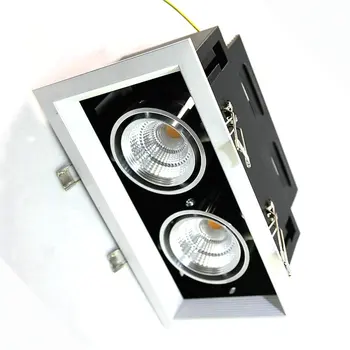 Kvadratni Svetlo Vgradne Dvojno LED Zatemniti Kvadratnih Downlight COB 20W LED Spot luči dekoracijo Stropne Svetilke AC85 - 265V