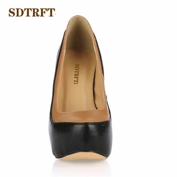 SDTRFT Stilettos zapatos 14 cm Tanke pete ženske Crossdresser čevlji ženska Poroko Platforme črpalke sapato feminino Padec ladijskega prometa