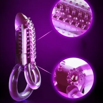 Dvojni Krog Izliv Zamudo Penis Petelin Obroč Klitoris Stimulator Vibrator Seks ToyAdult Sex Igrača Za Moške, Ženske Sex Shop
