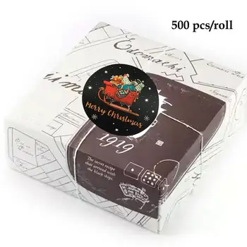 500pcs Krog 3 Modeli Vesel Božič Zahvaljujemo se Vam Nalepke Pečat Oznake za Ovojnico Kartice Darilni Paket Scrapbooking Dekor
