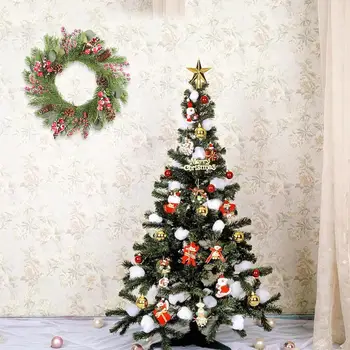 Božični Venec vhodna Vrata Okraski Garland Pozimi Viseči Okraski 2020 Božič Visi Za Dekoracijo Doma 40a