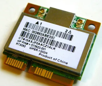 Brezžični vmesnik za Kartico za Ralink RT3092 ZA HP COMPAQ 573622-001 WPER-120GN Mini PCI-E Kartico Wifi Polovici Višine 802.11 B/G/N 300M