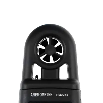 Vse sonce EM2245 Digitalni Ročni Anemometer Veter Temperatura Tester Pretok Zraka Hitro Ukrepa Meter