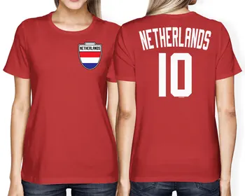 2019 Vroče Prodajo Fashion Nizozemska Soccers Nogometaš Kluba Državi Ponos Ženske T-Shirt Tee Majica