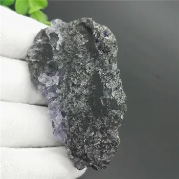 Naravno Vijolično Octahedr Fluorite Crystal Grozdov Mineralnih Čakro Zdravljenje Reiki Kamen Carving Obrti Iz Madagaskar 108g