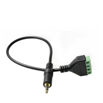 3,5 mm 4 pole Moški Stereo Audio Video za 3 Vijačni priključki Ženski Slušalke Vijak povezave / priključni kabel 0,3 m