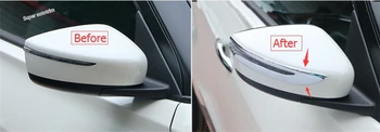 Lapetus Stranska Vrata Rearview Mirror Pokrov Trakovi Modeliranje Zajema Okvir Trim Fit Za Nissan Leaf 2018 ABS Svetle Dodatki Zunanjost