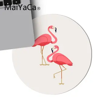 MaiYaCa Preproste Zasnove Tropskih Flamingo Urad Miši Igralec Mehko Krog Mouse Pad Nemoteno Pisanje Pad Namizni računalniki Mate mouse pad anime