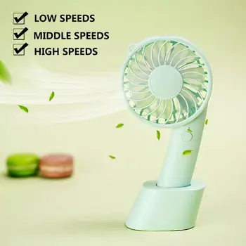 Desk Fan Majhen Namizni Ventilator z Močno gibanje Zraka, Polnilna Baterija Upravlja Prenosni Ventilator, 3 Hitrosti 7-leaf Nastavljiva Glavo