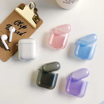 Čiste Barve, Bleščice, Slušalke Zaščitni ovitek za Apple iPhone Slušalke Primeru 1 2 Generacije Mehka Zaščitna torbica za Airpods Pro