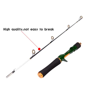 YINGTOUMAN 60/70CM Green Fishing Rod FRP Ceramic Guided Ring EVA Handle Lure Rod Fishing Tool