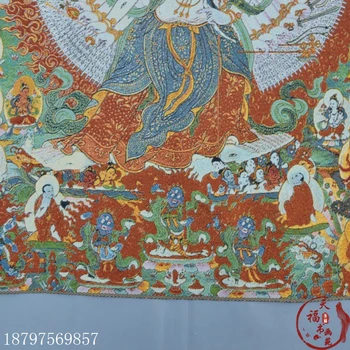 Božič Tangka Zangka brocade svile slikarstvo vezenje Tibera Buda tisoč roke tisoč oči Guanyin Bodhisatt Halloween