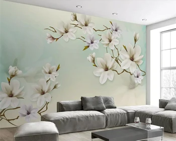 Beibehang ozadje po Meri ročno poslikano orhideja veje TV ozadju freske doma dekor dnevna soba, spalnica freske 3d ozadje