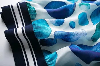 2018 nove ženske high-end boutique bubble tiskanje svile hooded majica sonce oblačila