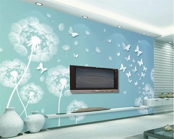 Ozadje po meri moda minimalističen regrat metulj TV sliko za ozadje zidana 3d papel pintado stene papirja 3d beibehang