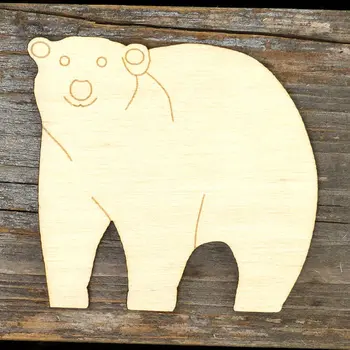 Lesene Strip Polarni Medved, Ki Stoji Obrti Oblike, Vezane Divje Živali