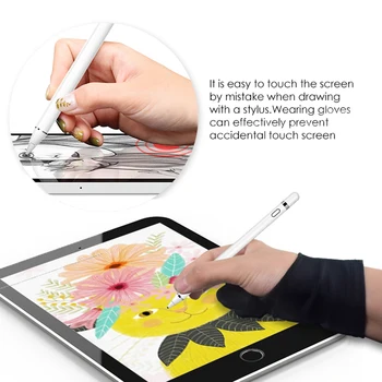 Dva prsta Umetnik Anti-touch Rokavice Risanje Tablet Rokavica Desna Leva Rokavica Proti Obraščanju ipad Zaslon odbor Rokavice