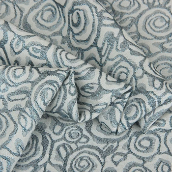 Japonska uvoženih super krasen modra stereo rose svetlo svileno jacquardske brocade tkanina super krasen obleko