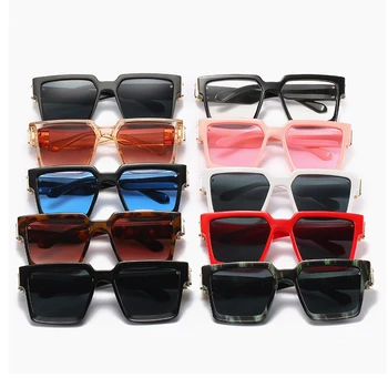 LongKeeper Novo Vintage Kvadratnih sončna Očala Moški Ženske Retro blagovne Znamke Oblikovalec Debel Okvir sončna Očala Moški UV400 Vožnje Očala Gafas