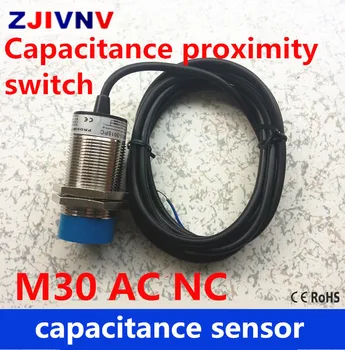 Visoka kakovost AC 90-250v 2 žice NC M30 bližine kapacitivni senzor običajno tesno stikalo razdalja 15 mm kovinsko ohišje, 5 kos/veliko