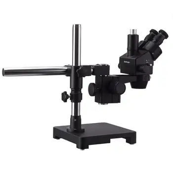 3,5 X-45X Black Trinocular Stereo Zoom Mikroskop na Eno Roko Boom Stojalo + 144 LED Kompaktna Tesnila-svetloba z 3MP USB3.0 Fotoaparat