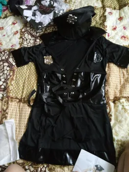 Vroče Prodaje Black Policija Stranka Kostum Seksi Ženska Policijsko Uniformo Halloween Kostumi za ženske, Cosplay Fancy Oblačenja